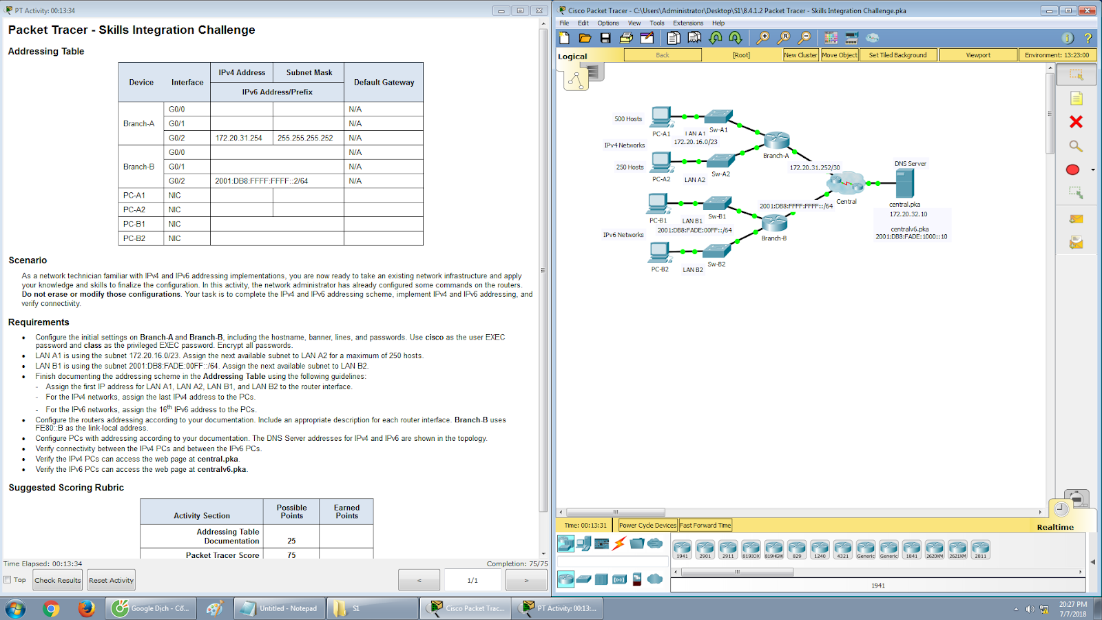 packet tracer 8.4.1.2